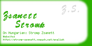 zsanett stromp business card